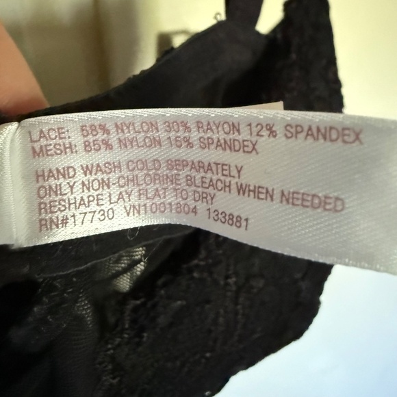 Gilligan & O'Malley Black Sheer Bustier Bra Size 36C - Picture 12 of 13